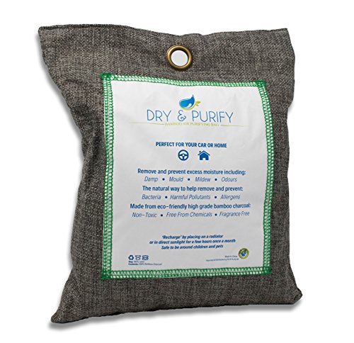 Dry & Purify – Car Dehumidifier Deodorizer. Bamboo Reusable Air Purifier Bag. Also for Home - 500g Dry & Purify – Car Dehumidifier Deodorizer. Bamboo Reusable Air Purifier Bag. Also for Home - 500g