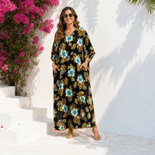 Image of Miss Lavish London Women's Kaftan- Kaftan Dress for Casual, Party, Evening, Vacation and Everyday Wear