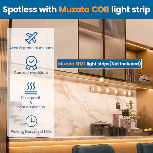 Muzata Tira de LED COB 5M 320 LEDs/m Blanco Cálido miniatura 7
