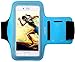 iXCC Racer Series Dual Arm-Size Slots Sporty Gym Armband with Key Pocket for iPhone 6, 6s, 5s, 5, 5c, iPod MP3 Player - Blue