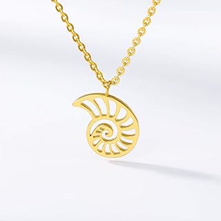 Jewelry ローズゴールドシェルオーシャンチャーム女性のジュエリーステンレスチェーン折り紙シェルネックレスペンダント姉妹ギフト襟ネックレスペンダント
