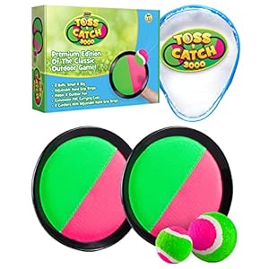 YoYa Toys Toss and Catch Ball Set Game – Outdoor Toys For Kids with 2 Disc Catch Paddles and 2 Balls – Fun Beach Games…
