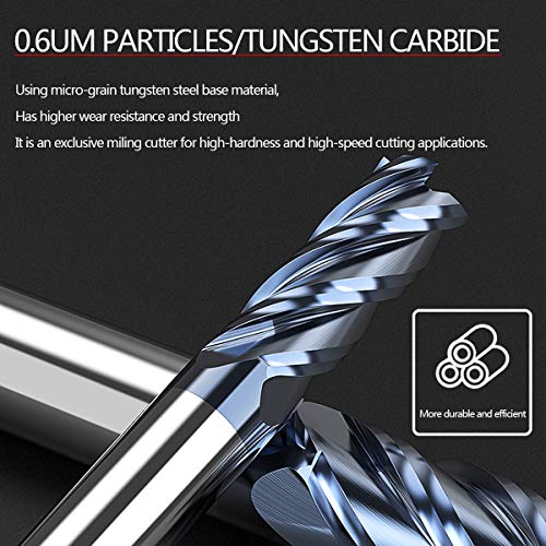 LOKIH End Mill 4 Taglienti Fresa in Metallo Duro