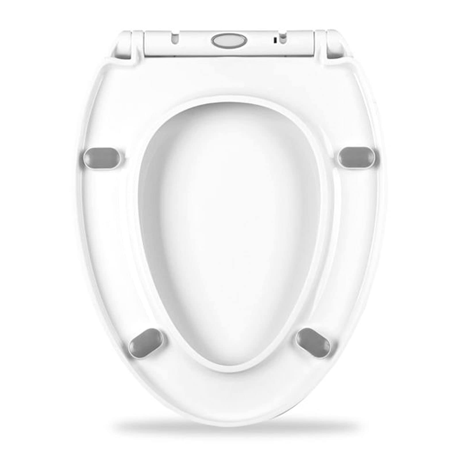 BHBXZZDB Premium Soft Closed Elongated Toilet Seats, Will Slow Close and Never Come Loose Toilet Lid, One Click Quick Release, Easy to Cleaning, 1 Pack, White