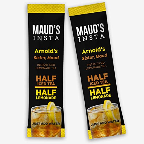 Maud's Instant Lemonade Iced Tea (Insta Arnold's Sister, Maud), 26Ct. Solar Energy Produced Single Serve Lemonade Flavored Tea Instant Travel Stick Packs, Instantly Hot Or Iced Tea, 100% California Tea Blend #TOP1