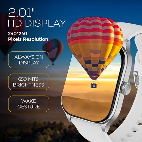 Image of PunnkFunnk Nexoro 2.01 inch Smartwatch for Men & Women Bluetooth Call, Heart Rate, SpO2, Sleep & 100+ Sports Modes, IP68 Waterproof, Compatible with Android & iPhone(Grey)