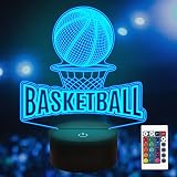 Basketball 3D Illusion lampe,Attivolife 16 Farben die Touch Geburtstags Weihnachtsdekoration mit Fernbedienung ändern, coole Schreibtisch Schlafzimmer Nachtlicht Idee für Sportfans Jungen und Mädchen
