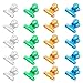 Aeyistry 20 Pcs C Curve Nail Pinching Clips Multi-functional Plastic Nail Art Accessories for Nail Fiberglass Extension and Fixation(Orange,Blue,Green,Clear)