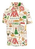 Unique Baby Boys Christmas Song Dinner Polo Shirt (7Y, Red)