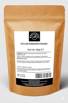 Ceylon Cinnamon Powder Ground for Baking and Cooking 400g