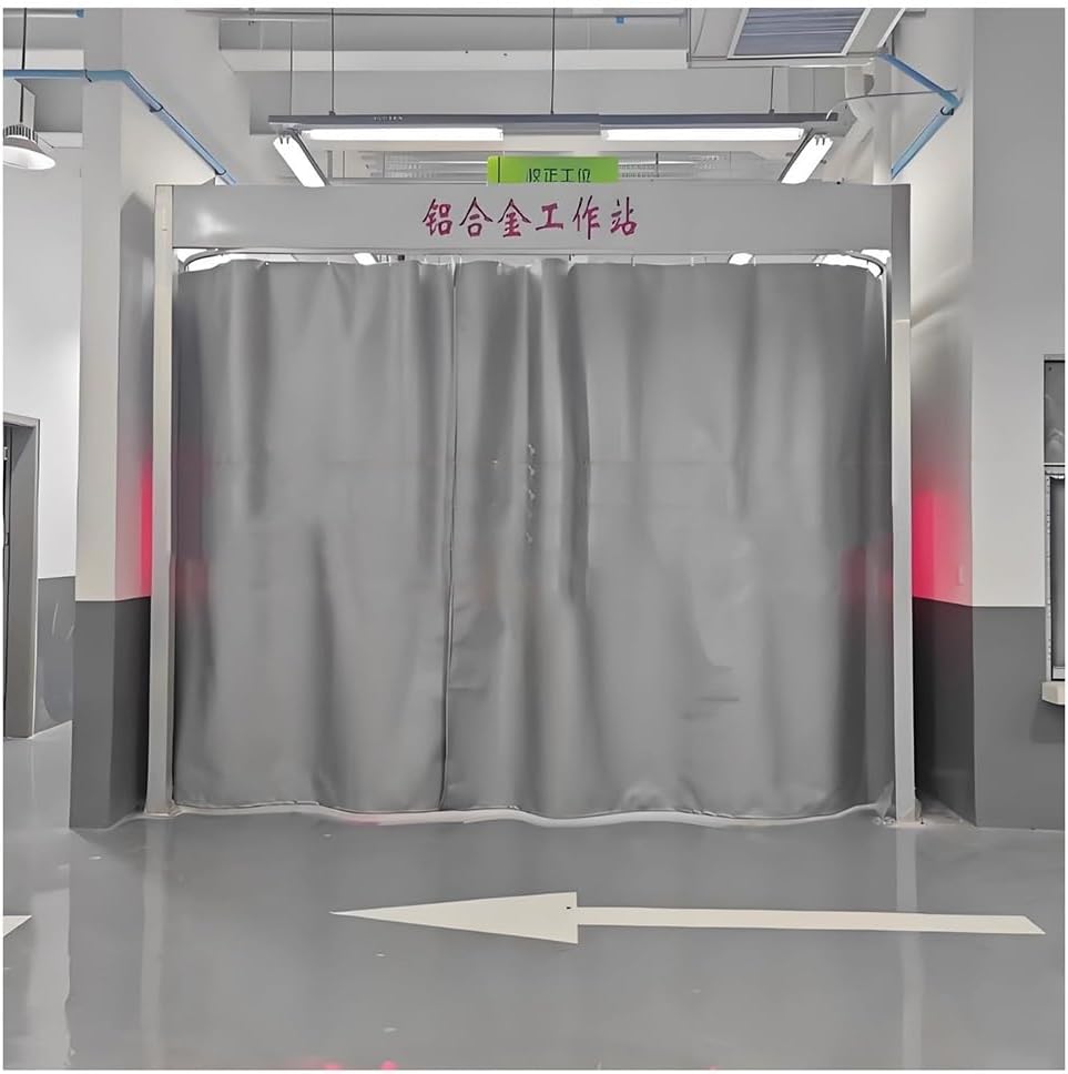 Fire Retardant Welding Curtain - Heavy-Duty Workshop Door Shield, Flame Resistant Fabric, Privacy Screen for Welding, Industrial Use, Durable & Safe