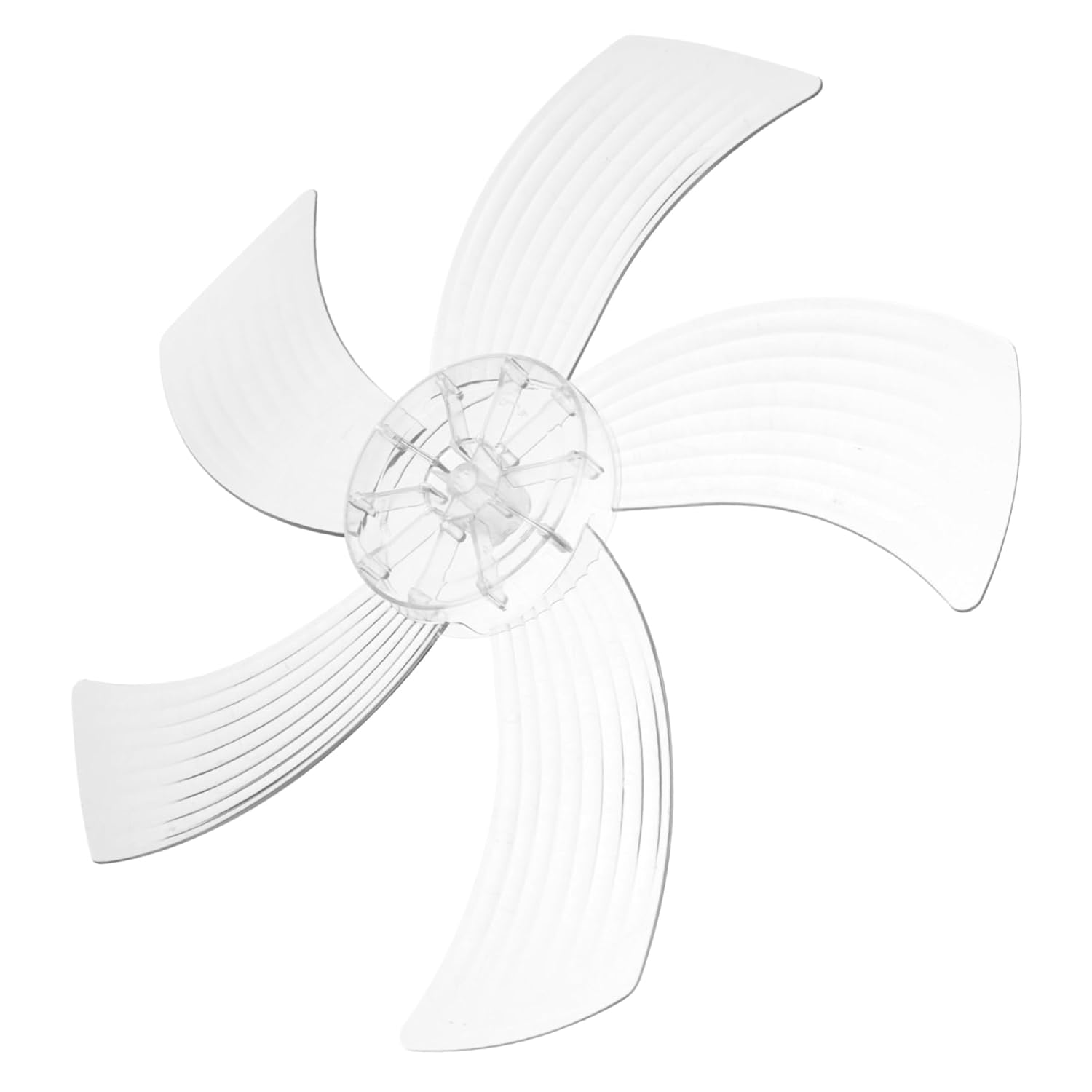 Mikikit 5pcs Pedestal Fan Blades Replacement White Blades for Standing Electric Fans and Quiet Design Fit for Home and Office Use
