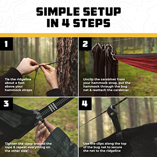 Wise Owl Outfitters Hammock Bug Net - The Snugnet Mosquito Net For Hammocks - Premium Quality, Waterproof, Mesh Hammock Netting W/Double-Sided Zipper - Essential Camping Gear, Blue #TOP7