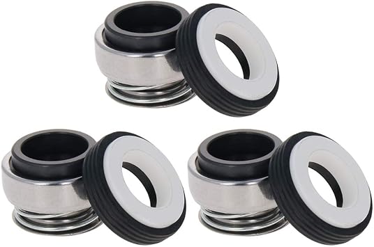 Othmro 3Pcs Internal Diameter 10mm Alloy Plastic Mechanical Shaft Seal Replacement 301-12 Shaft Seal for Pump Shaft Water Pumps Shaft Mechanical Sealing for Swimming Pools Spa Pumps