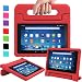 AVAWO Shock Proof Case for Fire HD 8 2017/2018 Tablet - Kids Shockproof Convertible Handle Light Weight Protective Stand Case for Fire HD 8-inch (7th/8th Generation, 2017/2018 Release), Red