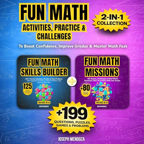 『Fun Math Activities, Practice & Challenges for Ages 10&ndash;13』のカバーアート