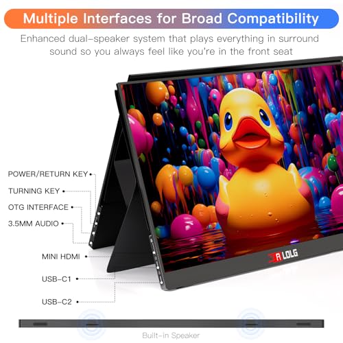 13.5''Portable Monitor for latop ,2K FHD 60HZ Laptop Monitor Screen,USB-C and HDMI Inputs, Ultra-Slim IPS Panel with HDR and Premium Smart Cover & Speakers for Laptop,PC,Phone,PS4/5,Switch,Mac,Xbox by ALOLG - Image 2