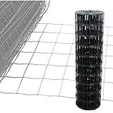  Gartenzaun Anthrazit - 25m Länge x 1 m Höhe + kostenloser Versand / Maschendraht Zaun Gitterzaun Maschung 10x7,5 cm Schweißgitter Wildzaun 25m x 1,0m