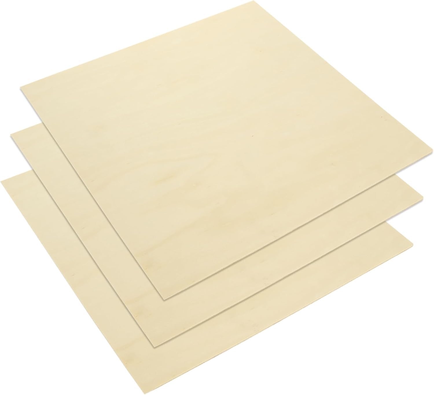 Pack De 20 Planchas De Madera De Tilo - 30x30x0.15 Cm, Sin Tratar, Para Manualidades, Láser Y Proyectos DIY