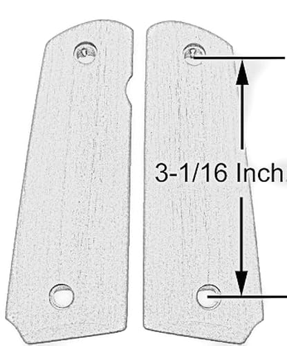 1911 Premium Gun Grips Compatible Replacement for Colt Kimber RIA S&W Clones Pewter Finish Aluminum Skulls - Thumbnail 5