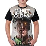 Mens Graphic T-Shirt Call Game Duty Cold-War Short Sleeve Tees Stylish Teen Sweatshirts Tops for Sports XL