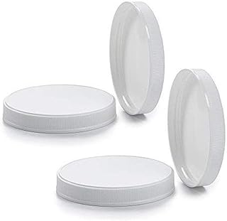 110mm Plastic Lid for Wide Mouth Jars (Pack of 4), White
