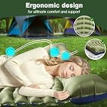 Double Camping Sleeping pad with Pillow & Built-in Foot Pump - Image 3