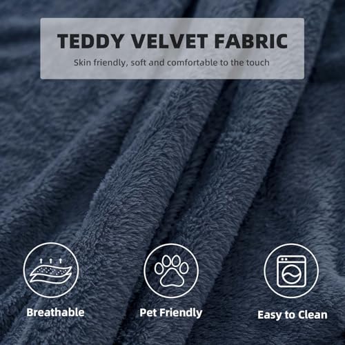 Big Bean Bag Chairs for Adults 5FT Bean Bag Chair with Filler Included Memory Foam Chair Super Soft Plush, Living Room Furniture, Suitable for bedrooms, Dorm Reading Lounge Chairs(Blue) - Image 6