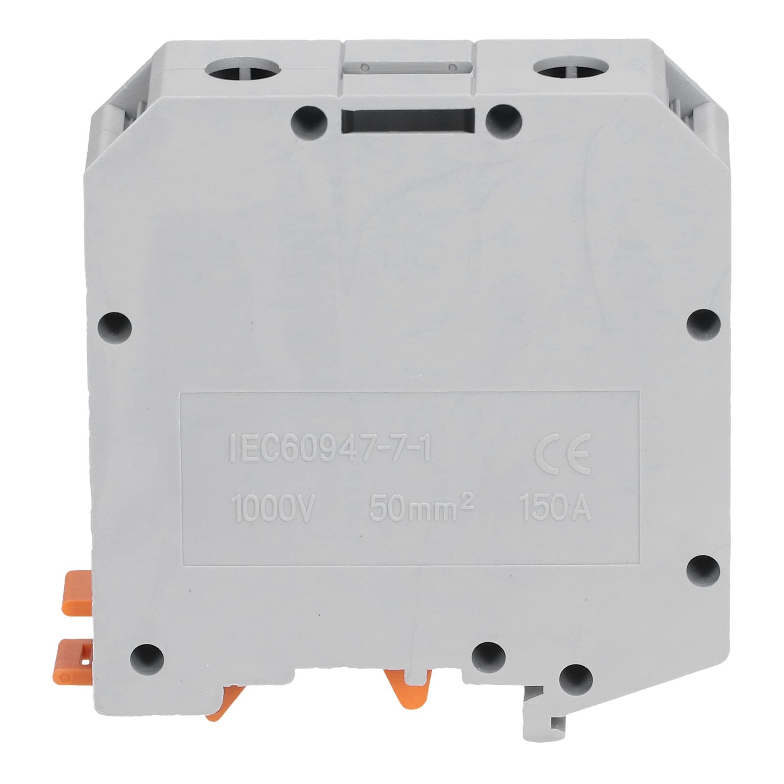 BORDSTRACT 10Pcs Combinaison de Connexion de Fil de Bornier de Rail, Antidérapant 50mm² 150A 1000V UK50N Kit de Borniers de Bornier sur Rail DIN