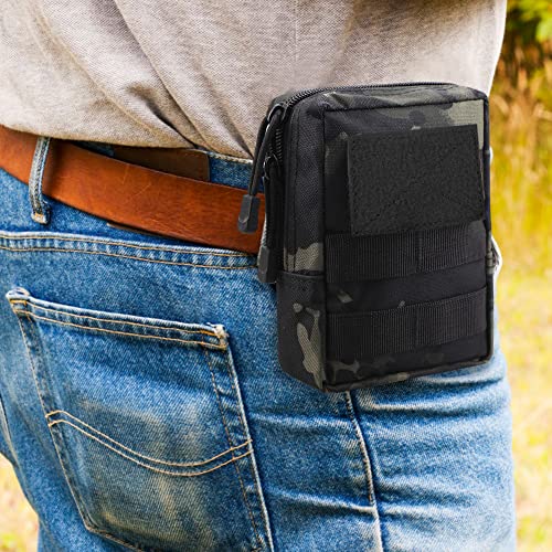 Monoki Molle Pouches, 2 Pack Tactical Waist Bag Water-Resistant Edc Small Pouch Bags With D-Ring Hooks #TOP1