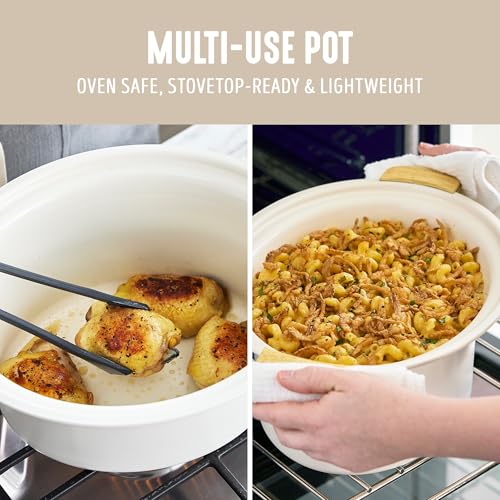 GreenLife 3.5QT Slow Cooker, Non-Toxic PFAS-Free Ceramic Nonstick Removable Interior Bowl, Programmable, Keep Warm, Stovetop & Oven Safe, Dishwasher Safe Parts, Glass Lid, Cream by GreenLife - Image 5