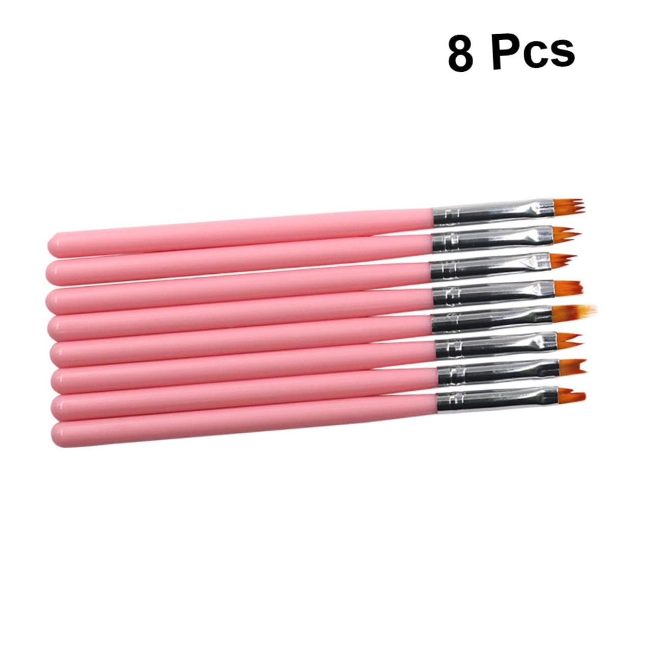 POPETPOP 24pezzi Pennelli Per Manicure Con Manico Lungo Strumenti Per La Pittura Delle Unghie Kit Professionale Per Nail Art Per Uso Domestico e Salone