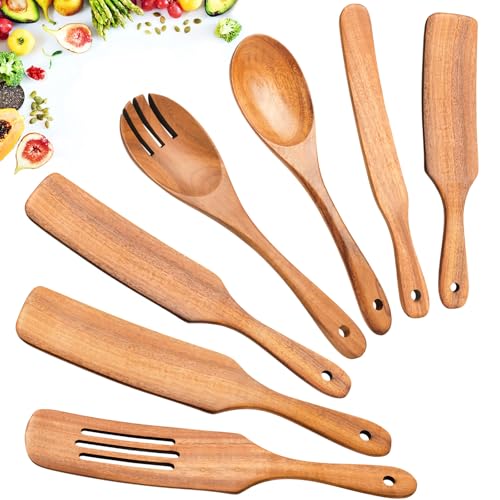 Spurtles-Kitchen-Tools-Wooden-7Pcs-Wooden-Spoons-for-Cooking-Natural-Premium-Spatula-Set-Heat-Resistant-Cooking-Utensil-for-Nonstick-Cookware-Spurtle-for-Sourdough-Starter