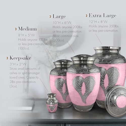 Image of Angel Wing Cremation Urns for Human Ashes Adult Female Angel Urns for Ashes