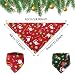 WUSJCOF 2 Stück Weihnachten Hund Halstuch, Bandana Schal Dreieck Lätzchen, Kopftücher für Weihnachts Haustier Kostüm Zubehör, Hundehalstuch Bandanas für Kleine Mittelgroße Welpen Katzen (Rot Grün)