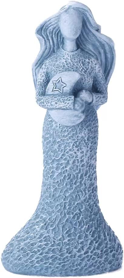 New Moon Goddess Statue, Goddess Statue on Altar, Moon Goddess Resin Statue Ornament, Mother Earth Statue for Home Decoration, Witchcraft Room, Spiritual Room, Altar Decoration