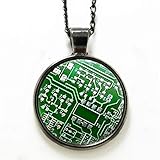 Handgefertigte Halskette mit Glaskuppel Anhänger mit Kunstbild versiegelt