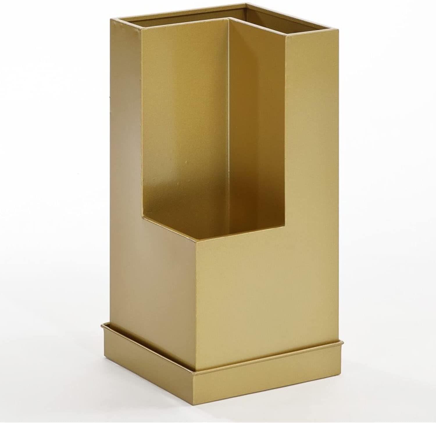 DFGHNBVC Gold Umbrella Stand - Indoor Umbrella Holder For Entryway With Removable Drip Tray - Rustproof Metal Cane Holder - Stylish Home Decor Accessory