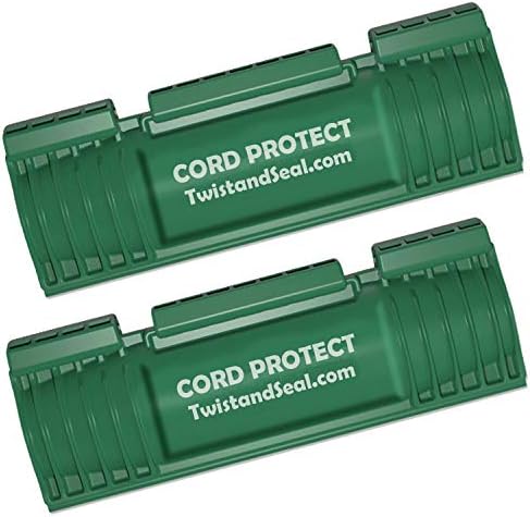 Twist and Seal Cord Protect (2 Pack) - Outdoor Extension Cord Safety Cover Connector and Weatherproof Electrical Protector – Green