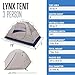 ALPS Mountaineering Lynx 3-Person Tent/Camping Tent, Easy Setup Durable, Weather-Resistant Design, Spacious & Ventilated/Lightweight with Gear Storage