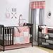 Woodland Pixie Coral and Grey Baby Crib Bedding - 20 Piece Nursery Essentials Set