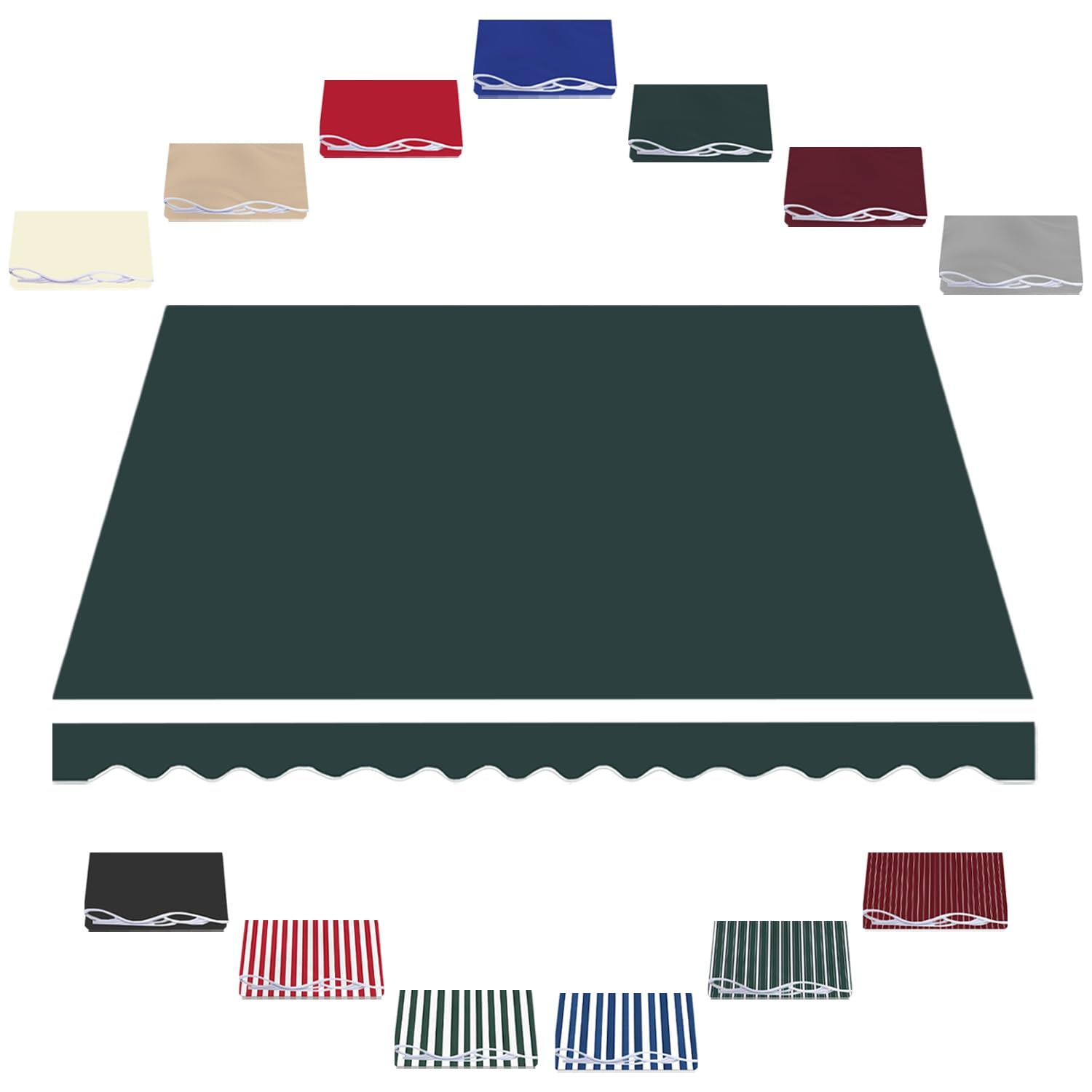 Toile de auvent terrasse rétractable imperméable polyester extérieur jardin cour