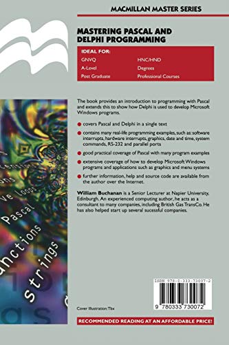Mastering Pascal And Delphi Programming (Palgrave Master Series (Computing), 1) #TOP1
