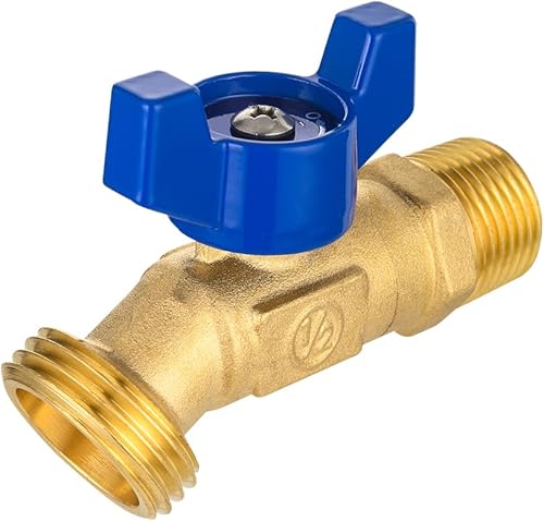 Miniatura 2 de EFIELD Paquete de 2 espigas para exteriores de 14 vueltas, manguera Sillcock Bibb válvula de 12 pulgada macho NPT entrada × 34 pulgadas macho GHT