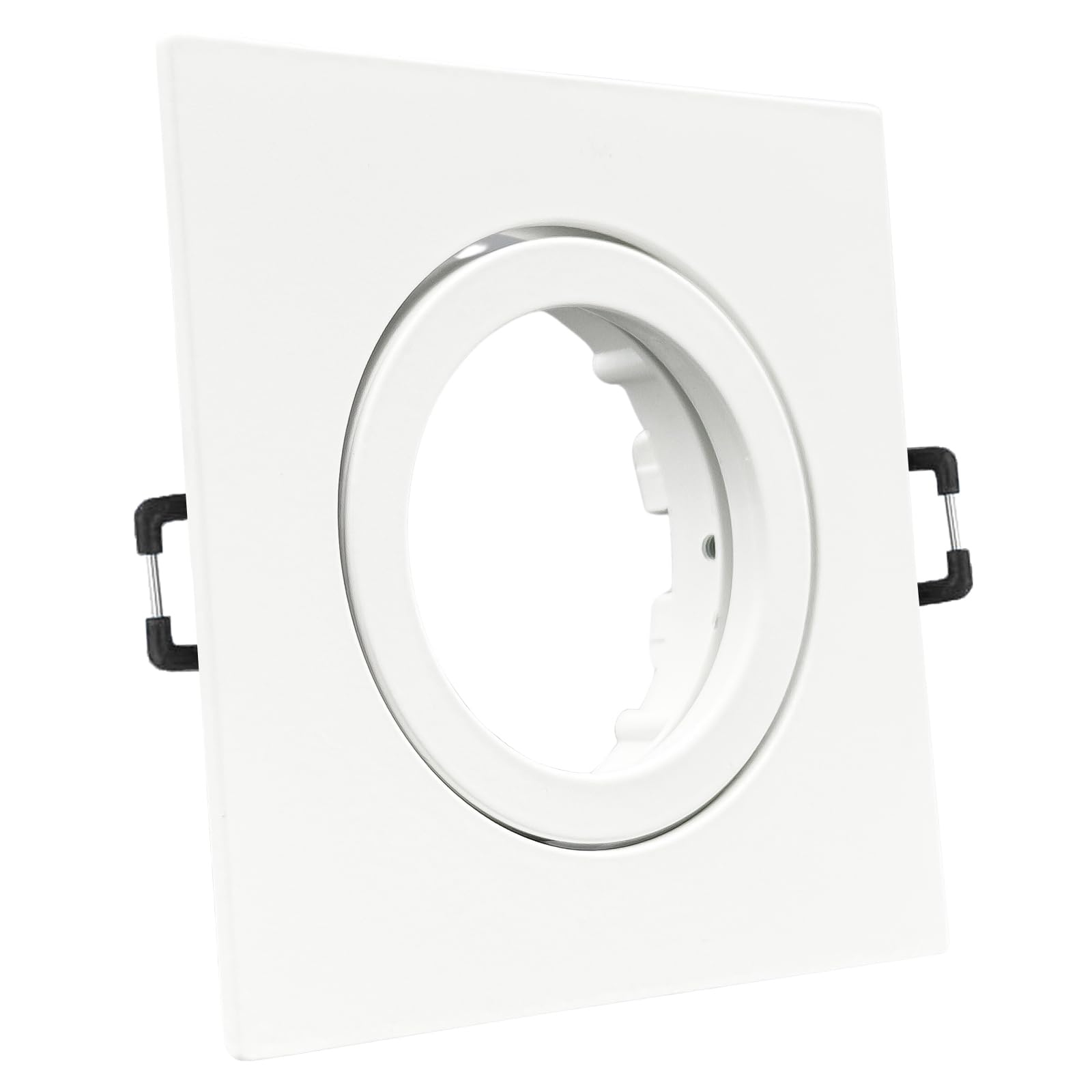 trendlights24 Carree-C LED Einbaustrahler Weiß 12er Set 7W dimmbar 230V | Decken Einbauleuchte, eckig, LED Spots, GU10, 38° Abstrahlwinkel, Neutralweiß, 4000K, austauschbar, Deckenspots, schwenkbar