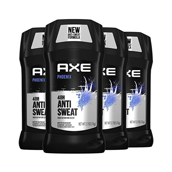 AXE Antiperspirant Deodorant for Men Phoenix 4PK 48H Sweat & Odor Protection for Long Lasting Freshness, Crushed Mint & Rosemary Men’s Deodorant 2.7 oz
