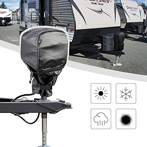 Explore Land Waterproof Electric Tongue Jack Cover, Rv Power Tongue Trailer Jack Cover, Universal Camper Jack Cover Size 9L X 4W X 18H Inch #TOP3