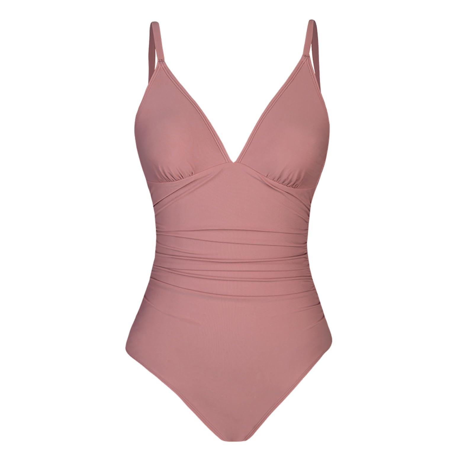 Costume Da Bagno Intero In Arricciatura Bordeaux Tinta Unita Reggiseno Rimovibile Con Scollo A V Profondo Reggiseno Monokini Tinta Unita Costumi Da Bagno Estivi Da Spiaggia ( Color : DAA12E2G002DD , S