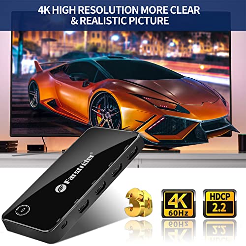 Hdmi Switch 3 In 1 Out Hdmi 2.0 4K@60Hz Switcher Splitter,4K Hdmi Switch Box Hub With Remote Supports 4K 3D 1080P Hdcp2.2,Monitor Switch Compatible With Apple Tv Ps5 Ps4 Xbox Fire Stick Blu-Rayplayer #TOP3