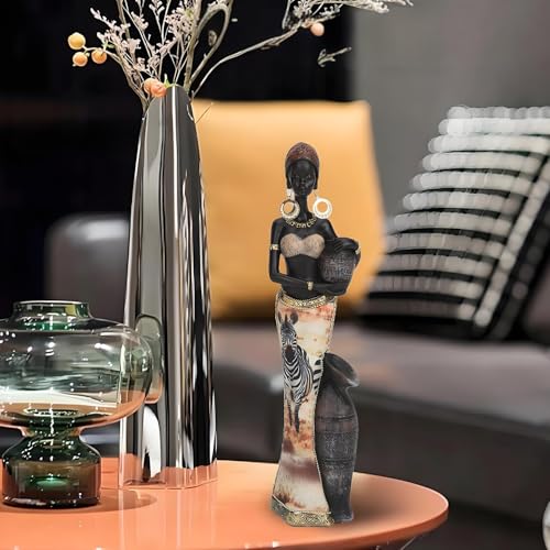 Estatua Africana de Resina Hecha a Mano Tissting 31.8 cm miniatura 6